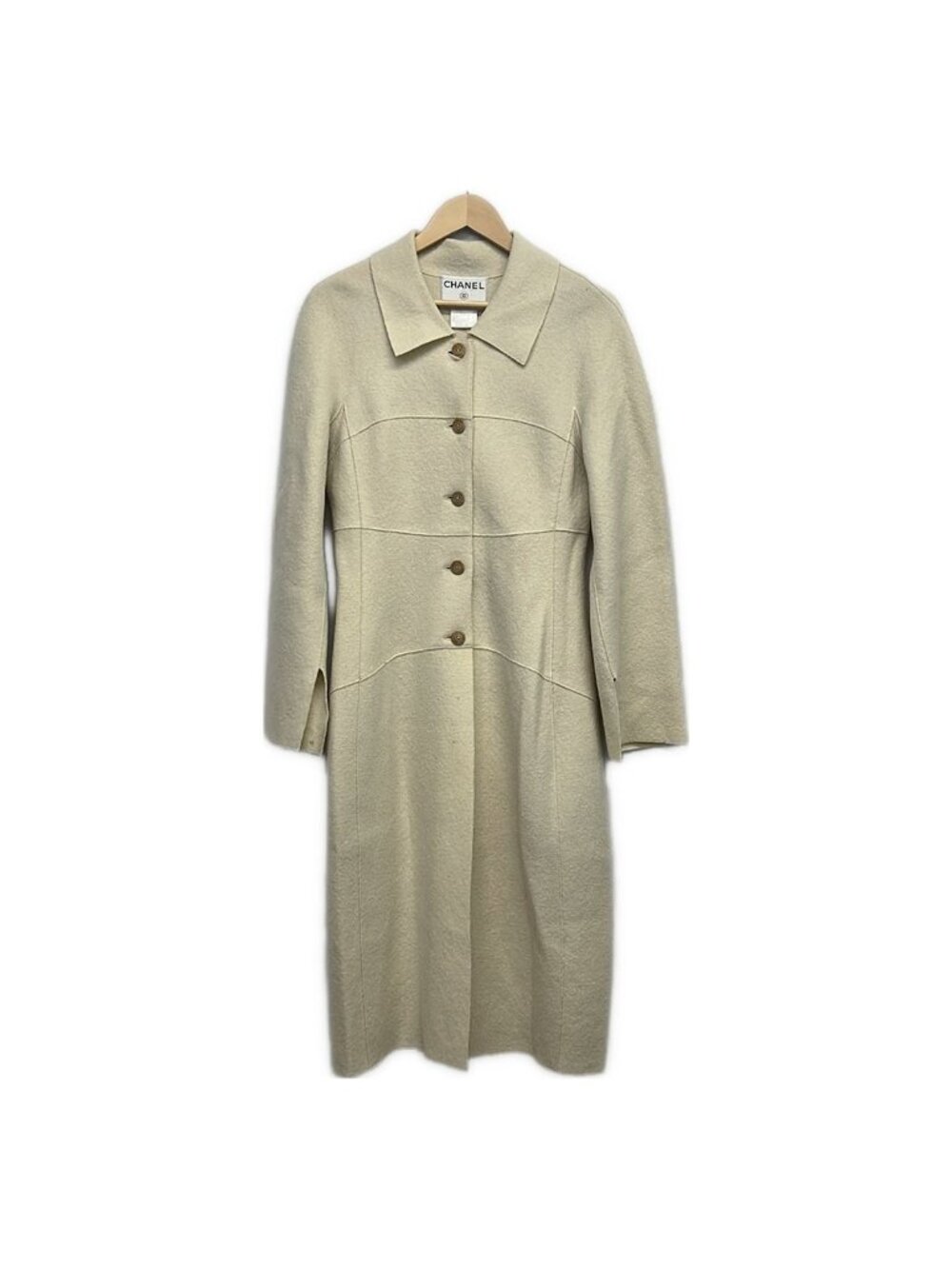 Chanel Coat M Ivory 38
